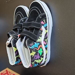 Vans Shark shoes glow in the dark little kids size 3